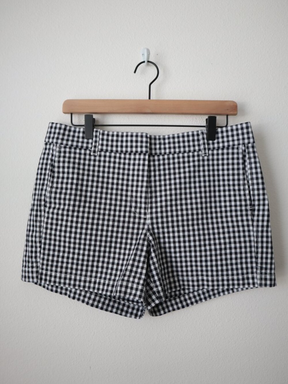 J.Crew Black and White Gingham Chino Shorts | 8